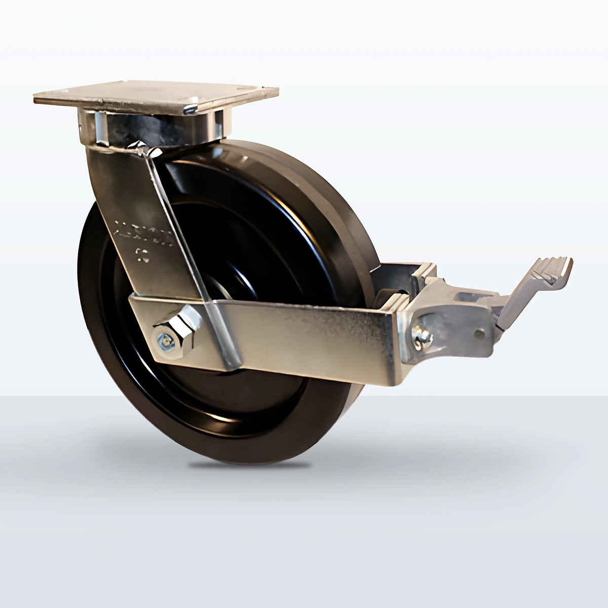 10" Phenolic Caster, Top Plate, 2900 lb Capacity - Roller Bearing, 4-1/2 X 6-1/4 Plate