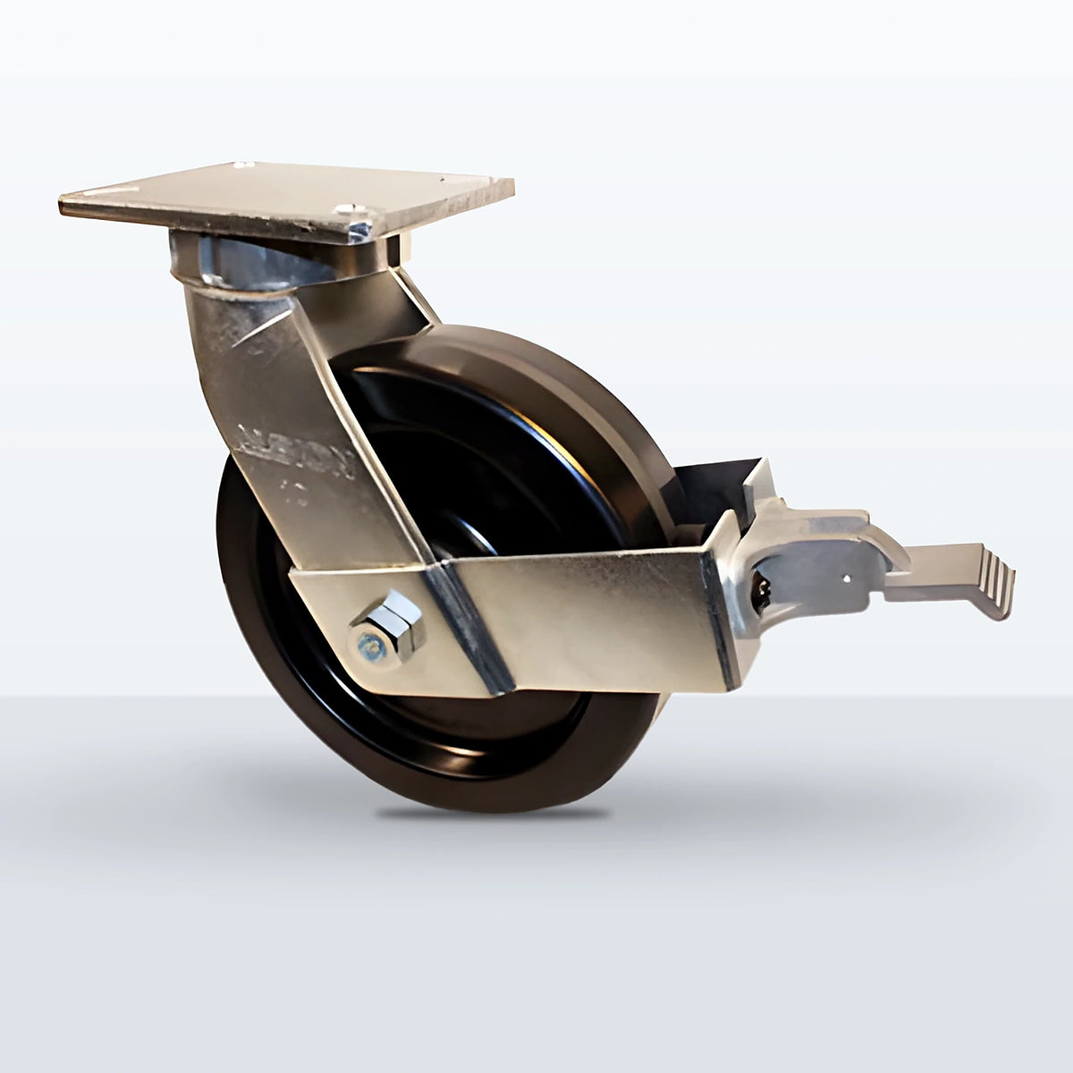 10" Phenolic Caster, Top Plate, 2900 lb Capacity - Roller Bearing, 5-1/4 X 7-1/4 Plate