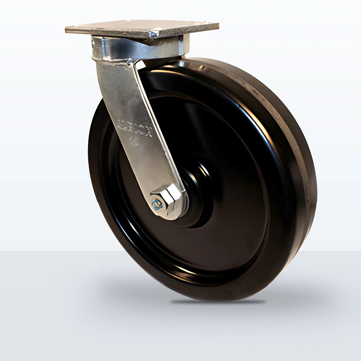 12" Phenolic Caster, Top Plate, 3500 lb Capacity - Roller Bearing, 4-1/2 X 6-1/4 Plate