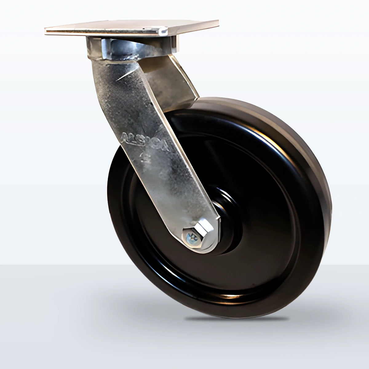 12" Phenolic Caster, Top Plate, 3500 lb Capacity - Roller Bearing, 5-1/4 X 7-1/4 Plate