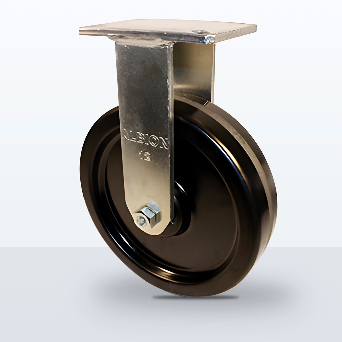 12" Phenolic Caster, Top Plate, 3500 lb Capacity - Roller Bearing, 5-1/4 X 7-1/4 Plate