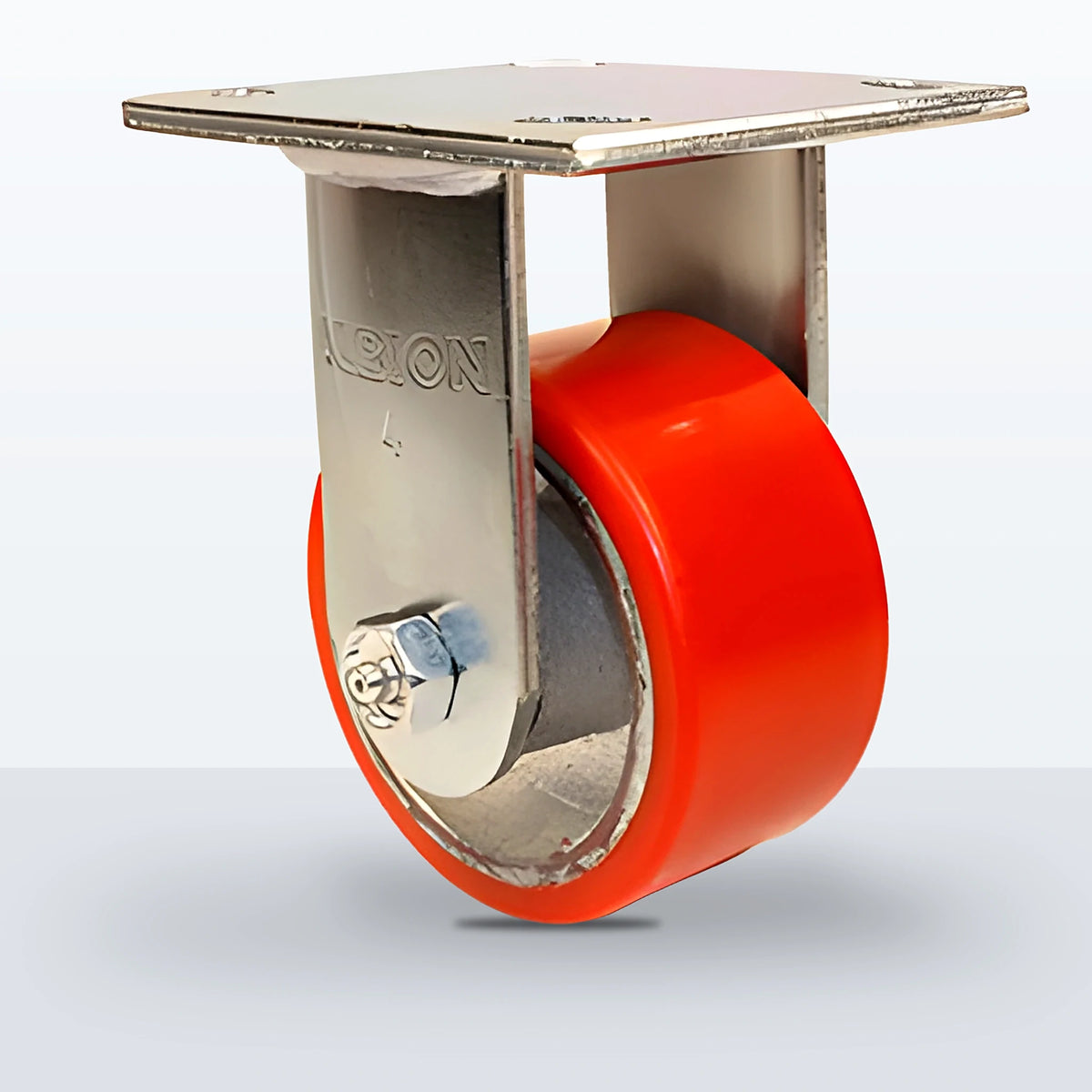 4" Polyurethane on Cast Iron Caster, Top Plate, 800 lb Capacity - Roller Bearing, 4 X 4-1/2 Plate