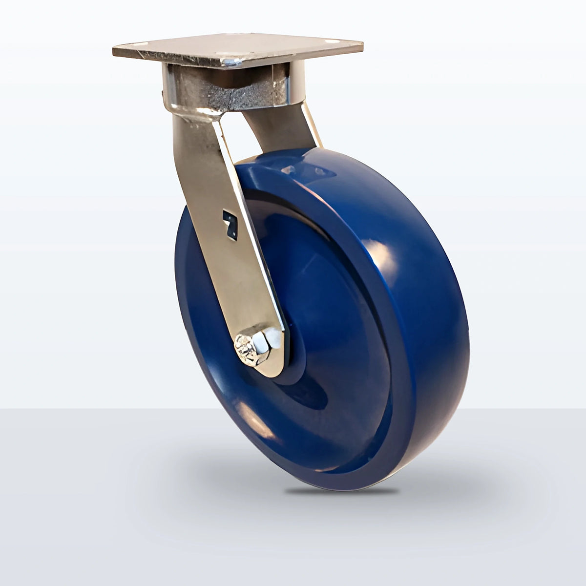 8" Solid Polyurethane Caster, Top Plate, 1000 lb Capacity - Roller Bearing, 4 X 4-1/2 Plate