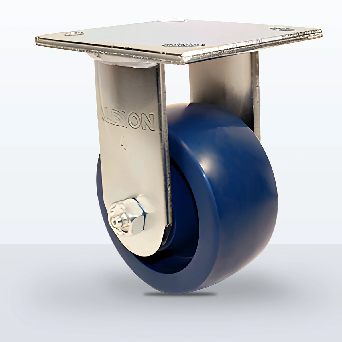 4" Solid Polyurethane Caster, Top Plate, 750 lb Capacity - Roller Bearing, 4 X 4-1/2 Plate, 5-5/8" Overall Height, Zinc