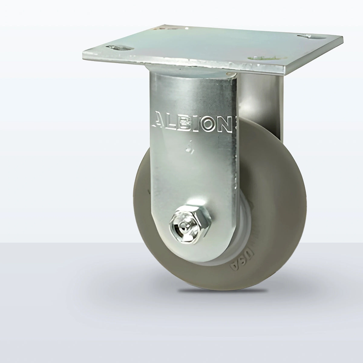 4" Thermoplastic Rubber Caster, Top Plate, 350 lb Capacity - Roller Bearing (10600)