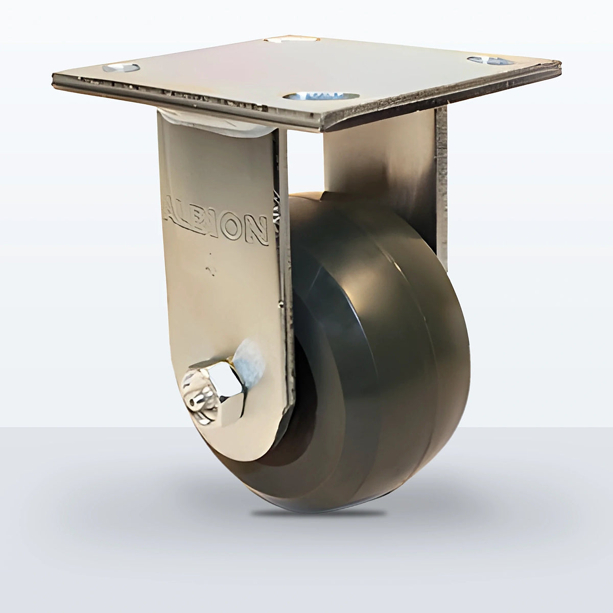 4" Premium Solid Polyurethane Caster, Top Plate, 1000 lb Capacity - Roller Bearing, 4 X 4-1/2 Plate