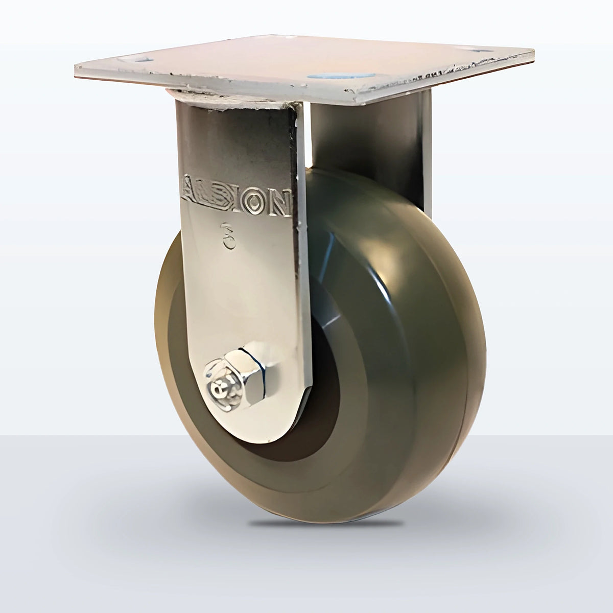 5" Premium Solid Polyurethane Caster, Top Plate, 1400 lb Capacity - Roller Bearing