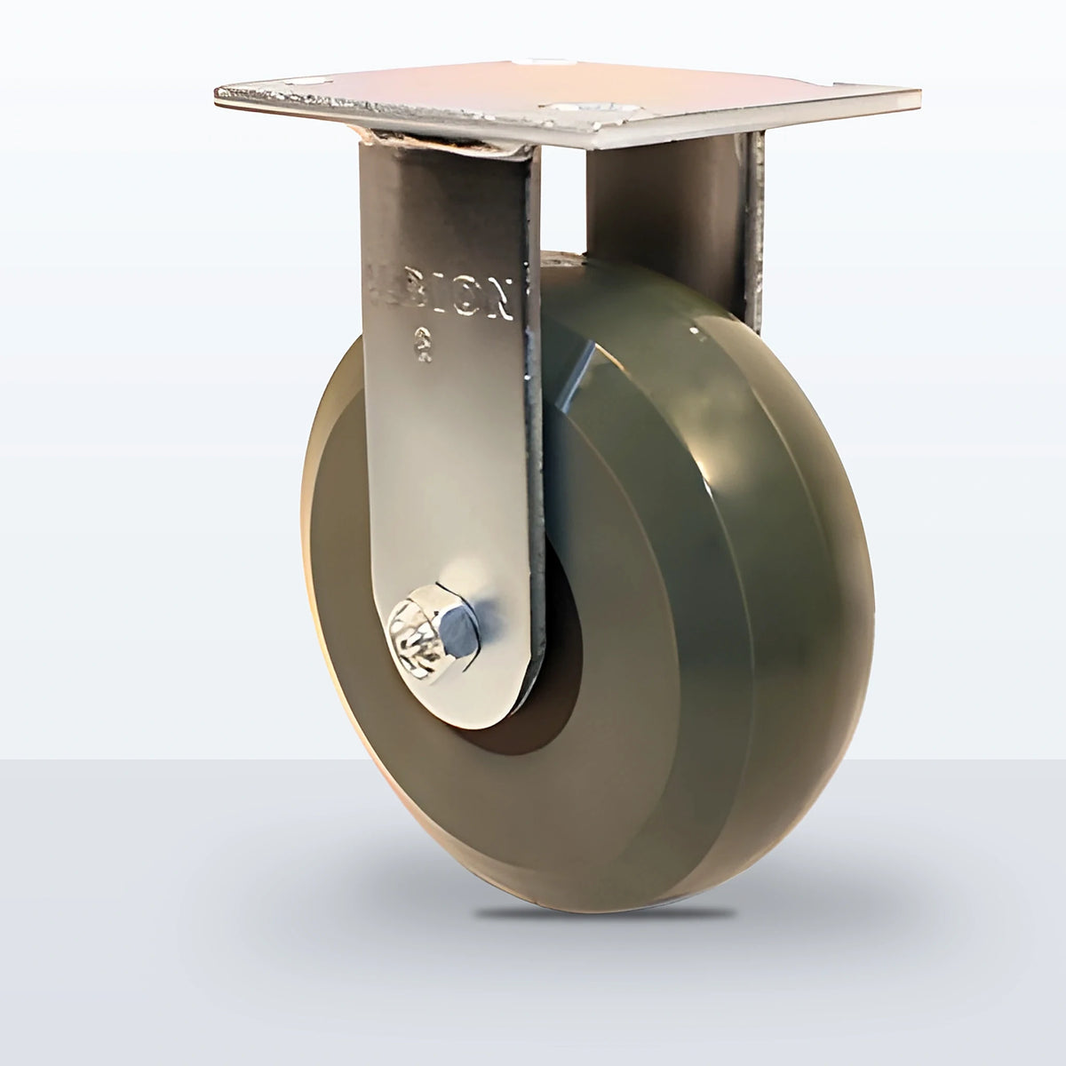 6" Premium Solid Polyurethane Caster, Top Plate, 1500 lb Capacity - Roller Bearing