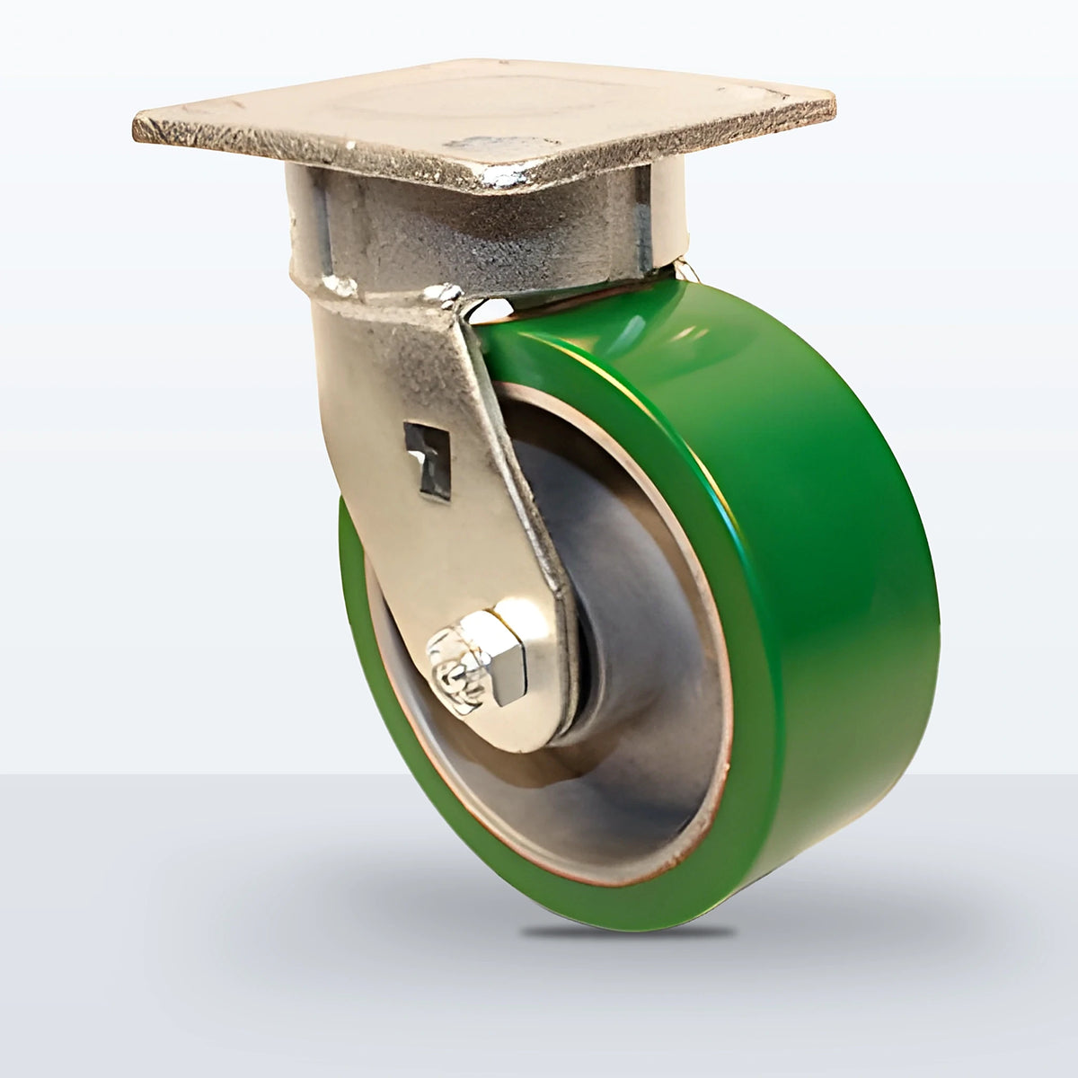 5" Polyurethane on Aluminum Caster, Top Plate, 900 lb Capacity - Roller Bearing, 4 X 4-1/2 Plate