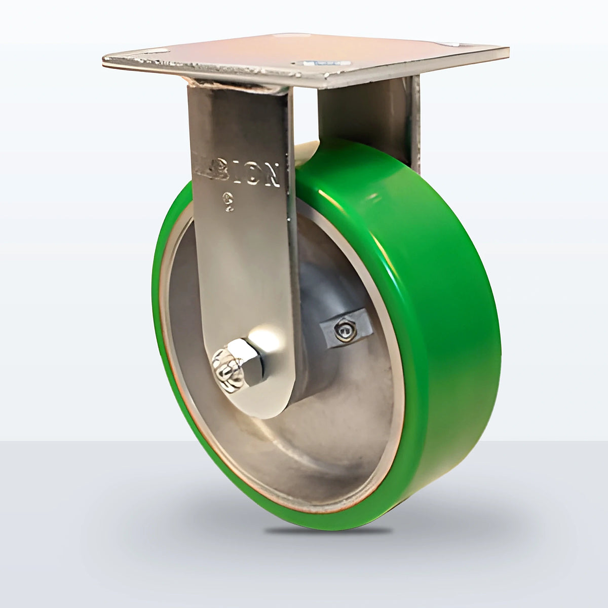 6" Polyurethane on Aluminum Caster, Top Plate, 1200 lb Capacity - Roller Bearing, 4 X 4-1/2 Plate