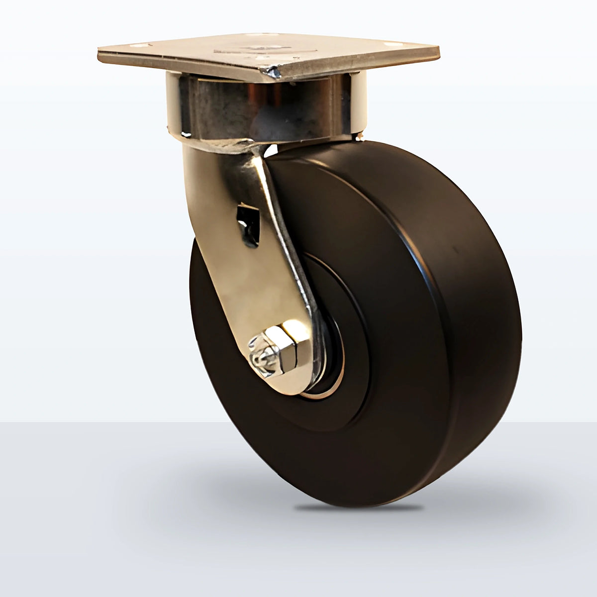 6" High Impact Polymer Caster, Top Plate, 1250 lb Capacity - Sealed Precision Ball Bearing