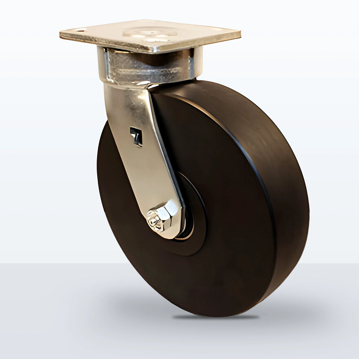 8" High Impact Polymer Caster, Top Plate, 1250 lb Capacity - Sealed Precision Ball Bearing
