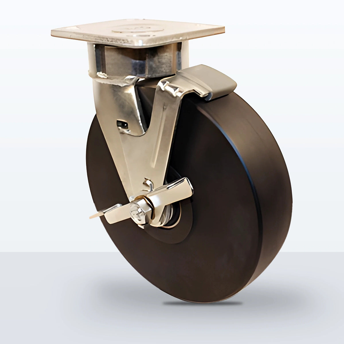 8" High Impact Polymer Caster, Top Plate, 1250 lb Capacity - Sealed Precision Ball Bearing