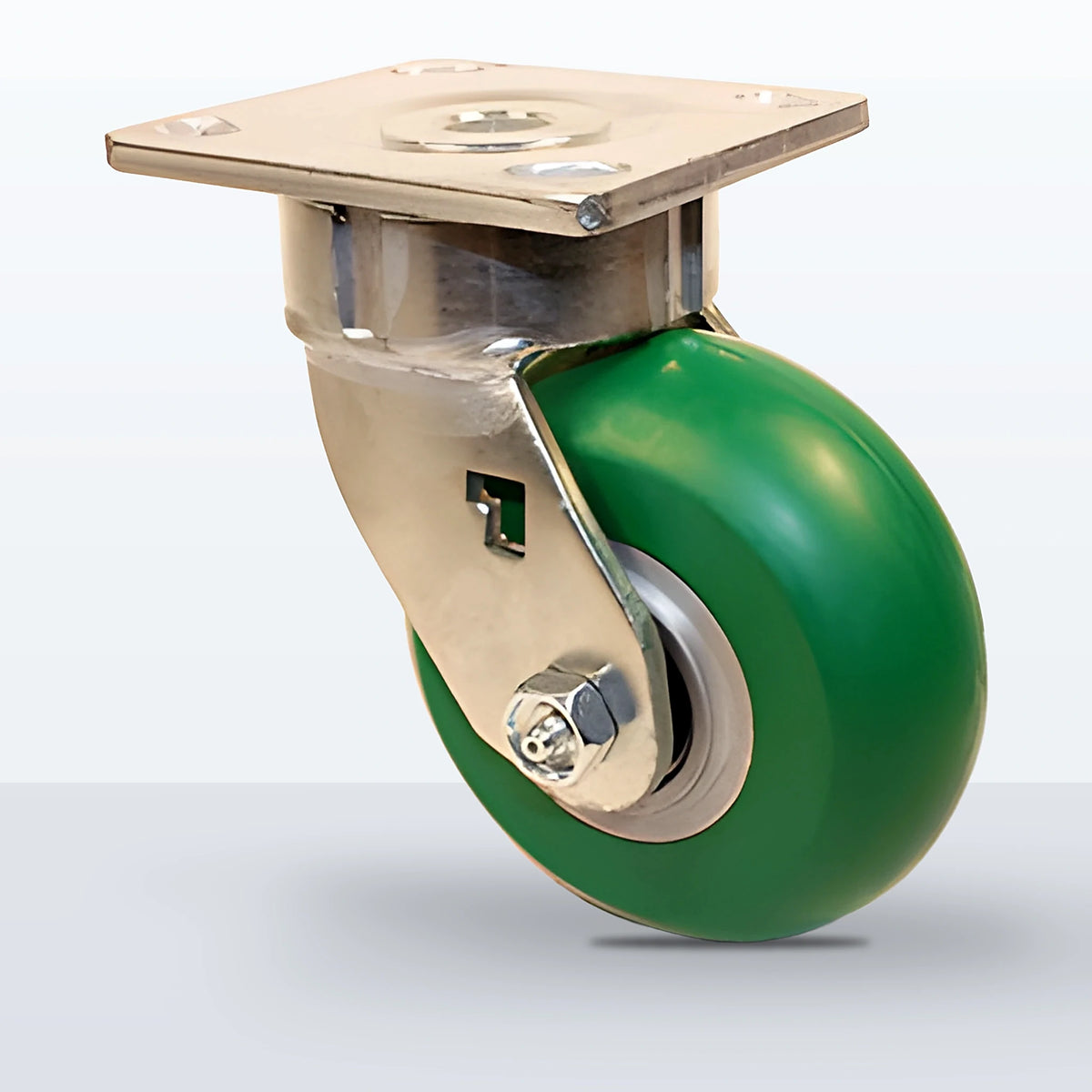 5" Polyurethane on Aluminum (round Tread) Caster, Top Plate, 1000 lb Capacity - Sealed Precision Ball Bearing