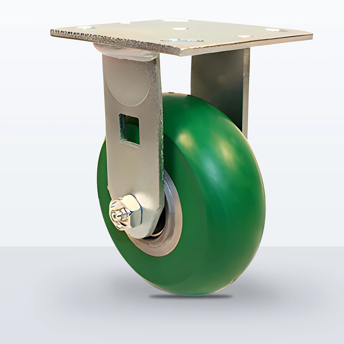 5" Polyurethane on Aluminum (round Tread) Caster, Top Plate, 1000 lb Capacity - Sealed Precision Ball Bearing