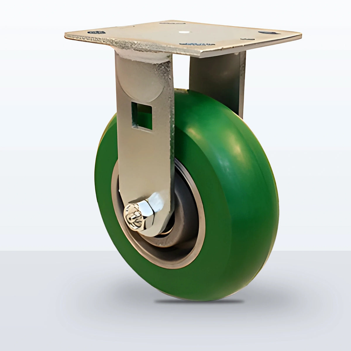 6" Polyurethane on Aluminum (round Tread) Caster, Top Plate, 1250 lb Capacity - Sealed Precision Ball Bearing
