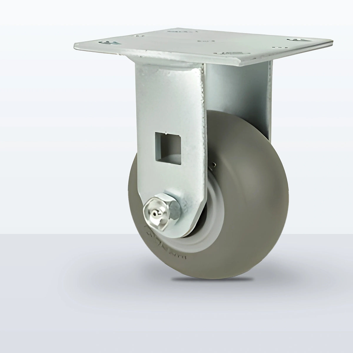 4" Thermoplastic Rubber (round Tread) Caster, Top Plate, 350 lb Capacity - Sealed Precision Ball Bearing