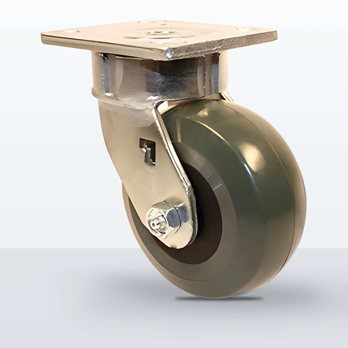 5" Premium Solid Polyurethane Caster, Top Plate, 1250 lb Capacity - Sealed Precision Ball Bearing