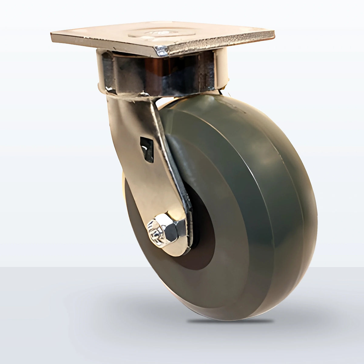 6" Premium Solid Polyurethane Caster, Top Plate, 1250 lb Capacity - Sealed Precision Ball Bearing