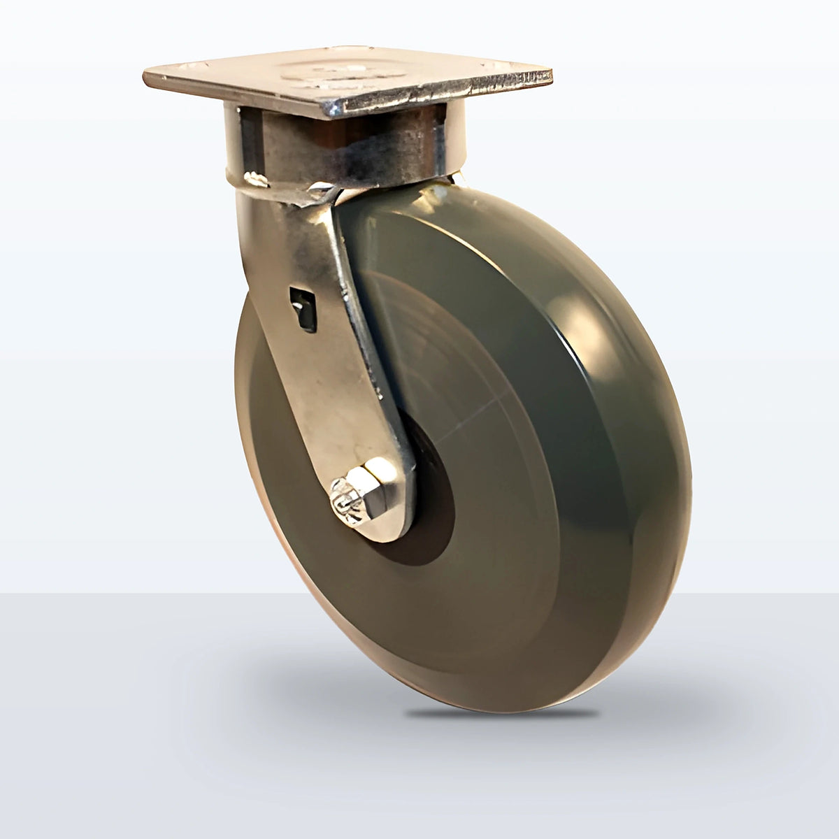 8" Premium Solid Polyurethane Caster, Top Plate, 1250 lb Capacity - Sealed Precision Ball Bearing