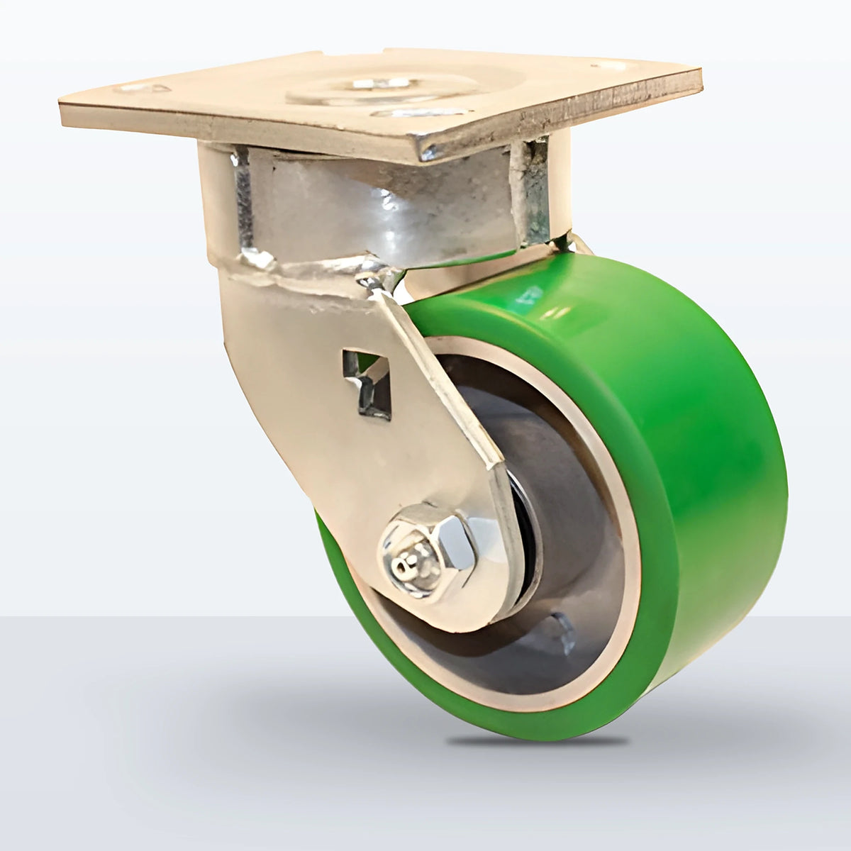 4" Polyurethane on Aluminum Caster, Top Plate, 800 lb Capacity - Sealed Precision Ball Bearing