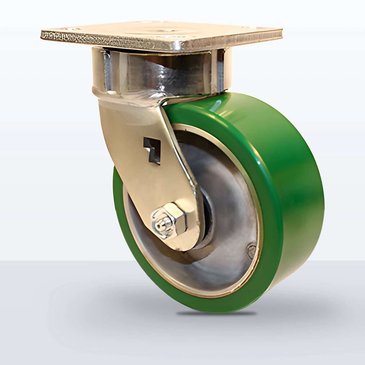 5" Polyurethane on Aluminum Caster, Top Plate, 900 lb Capacity - Sealed Precision Ball Bearing