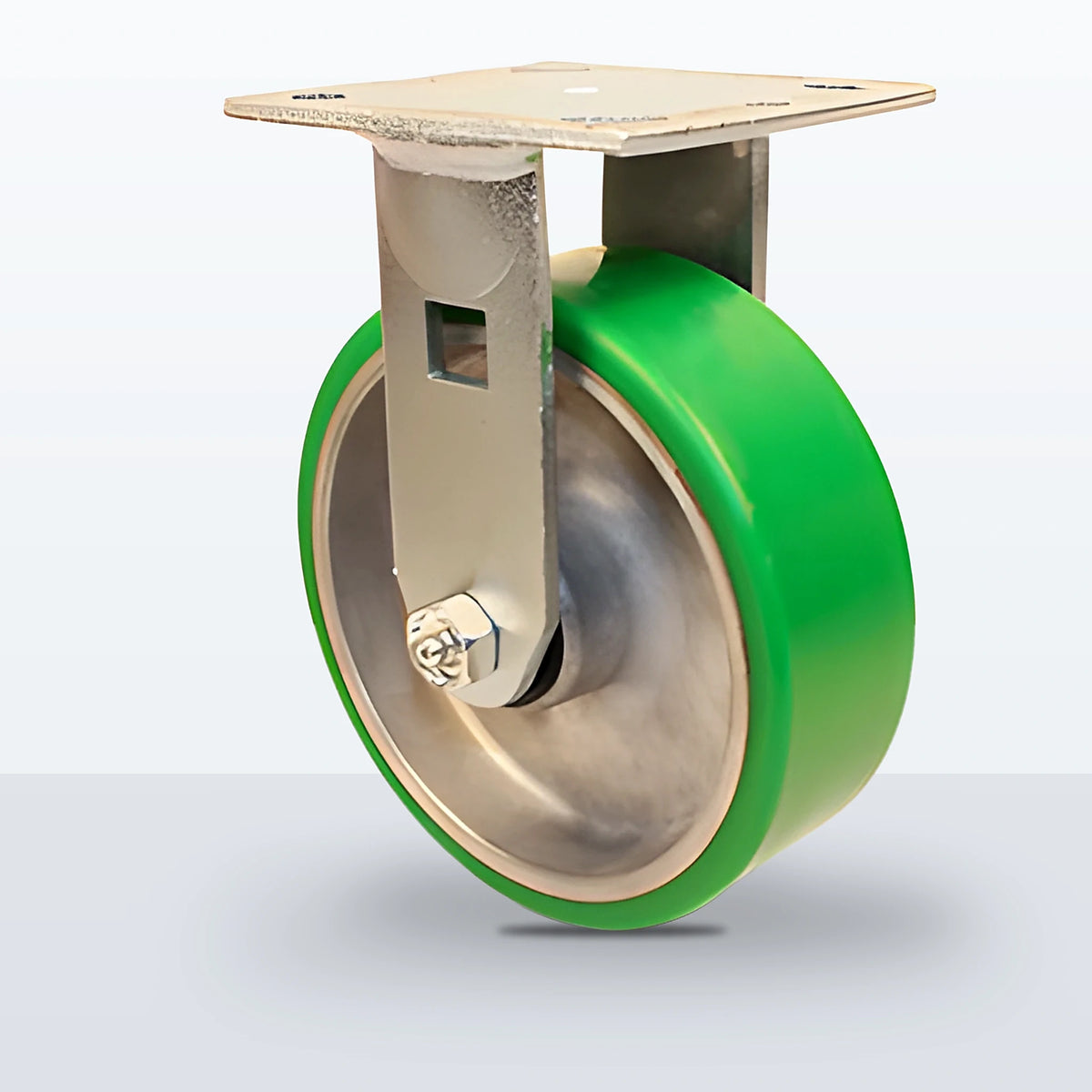 6" Polyurethane on Aluminum Caster, Top Plate, 1200 lb Capacity - Sealed Precision Ball Bearing