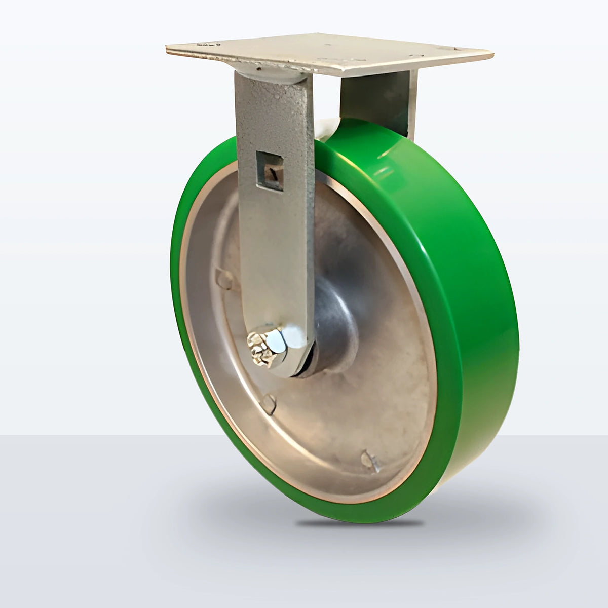 8" Polyurethane on Aluminum Caster, Top Plate, 1250 lb Capacity - Sealed Precision Ball Bearing