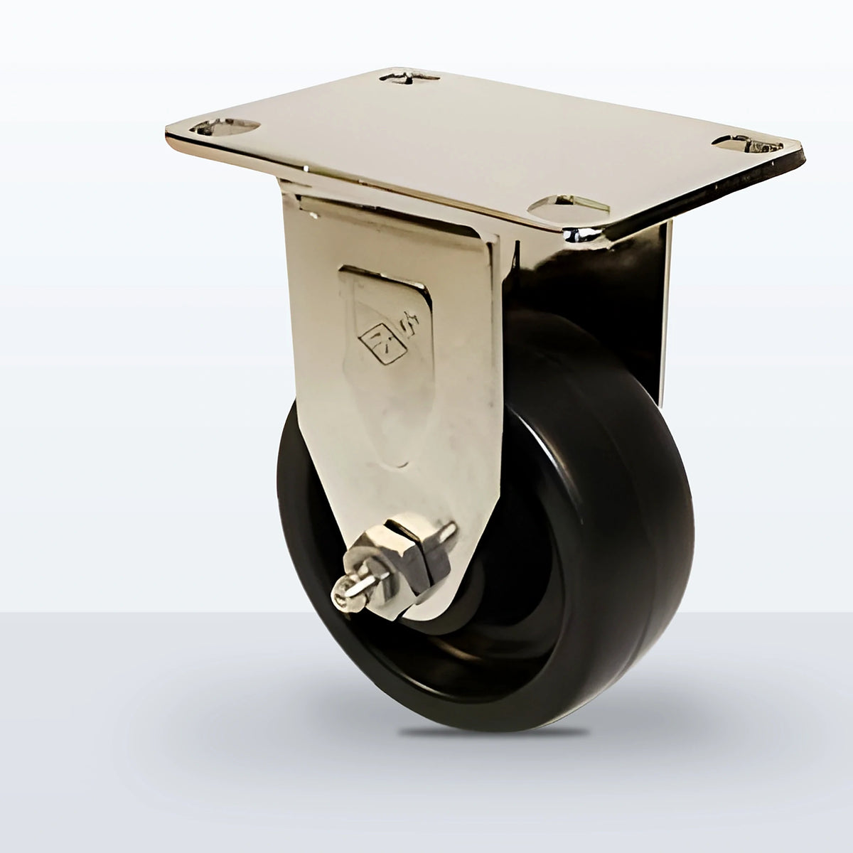 Stainless Steel 3" Polyolefin Caster, Top Plate, 250 lb Capacity - Plain, 2-3/8 X 3-5/8 Plate