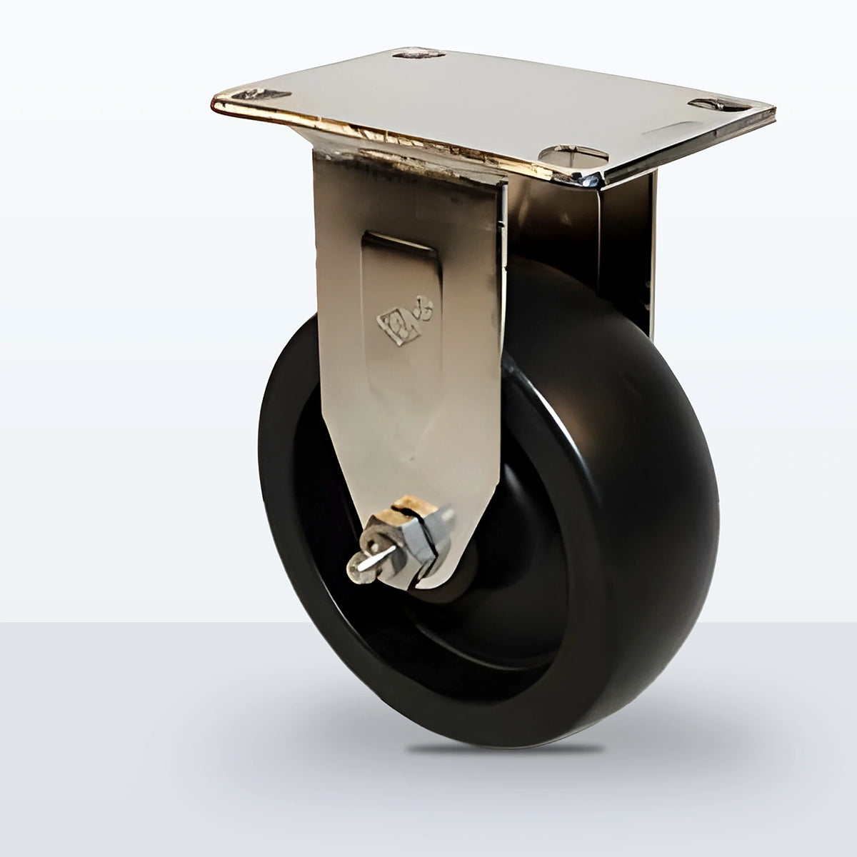 Stainless Steel 4" Polyolefin Caster, Top Plate, 300 lb Capacity - Plain, 2-3/8 X 3-5/8 Plate