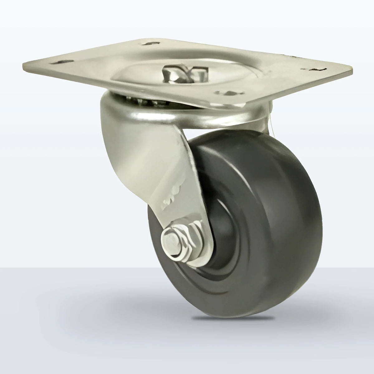 2-1/2" Hard Rubber Caster, Top Plate, 175 lb Capacity - Plain