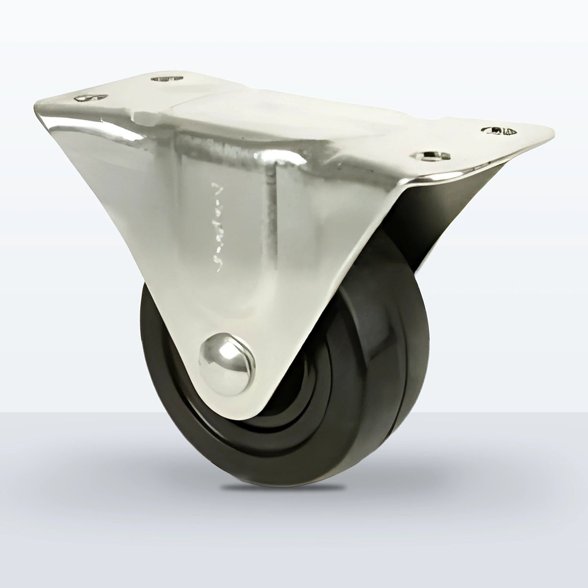 3" Soft Rubber Caster, Top Plate, 150 lb Capacity - Plain