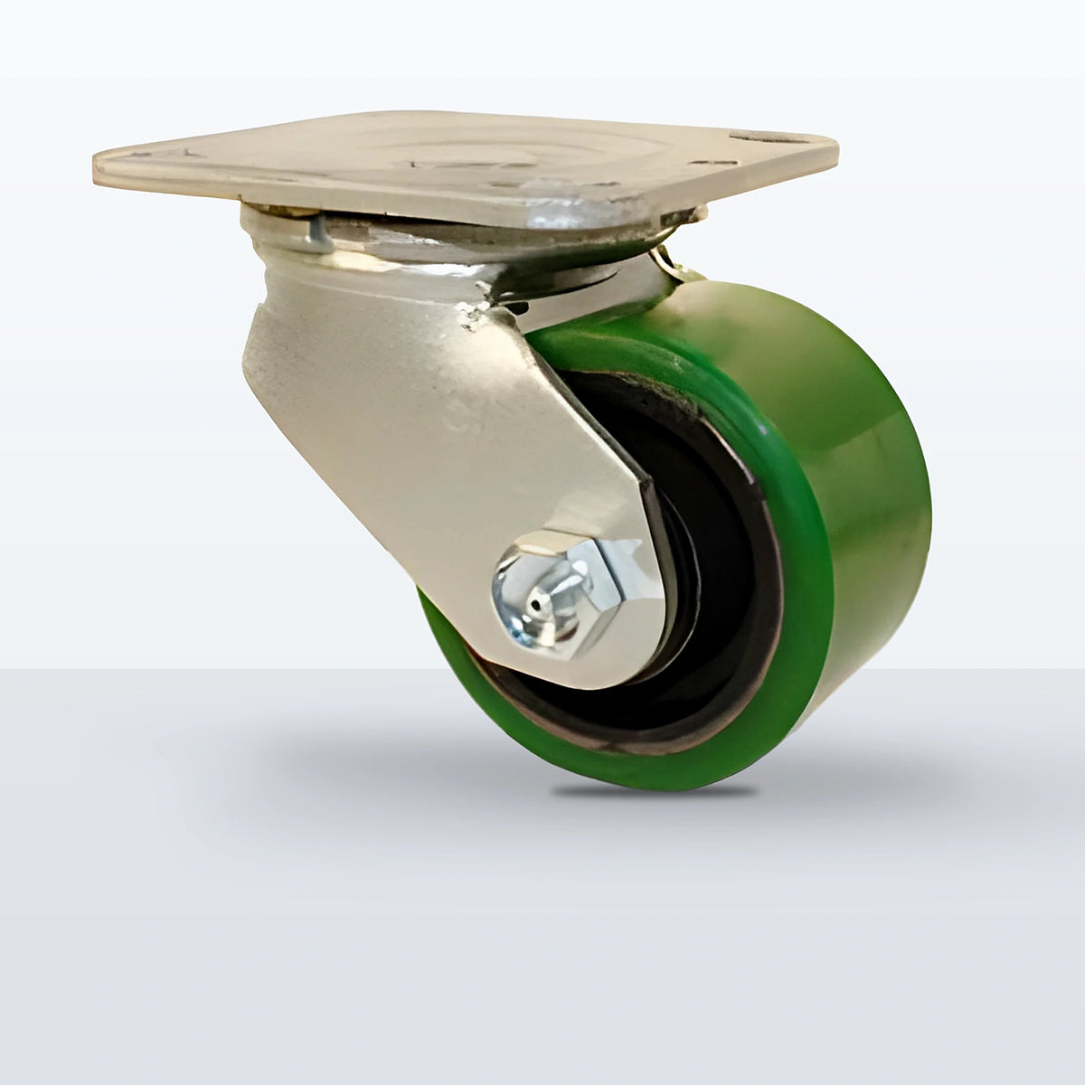 3-1/4" Polyurethane on Cast Iron Caster, Top Plate, 600 lb Capacity - Roller Bearing