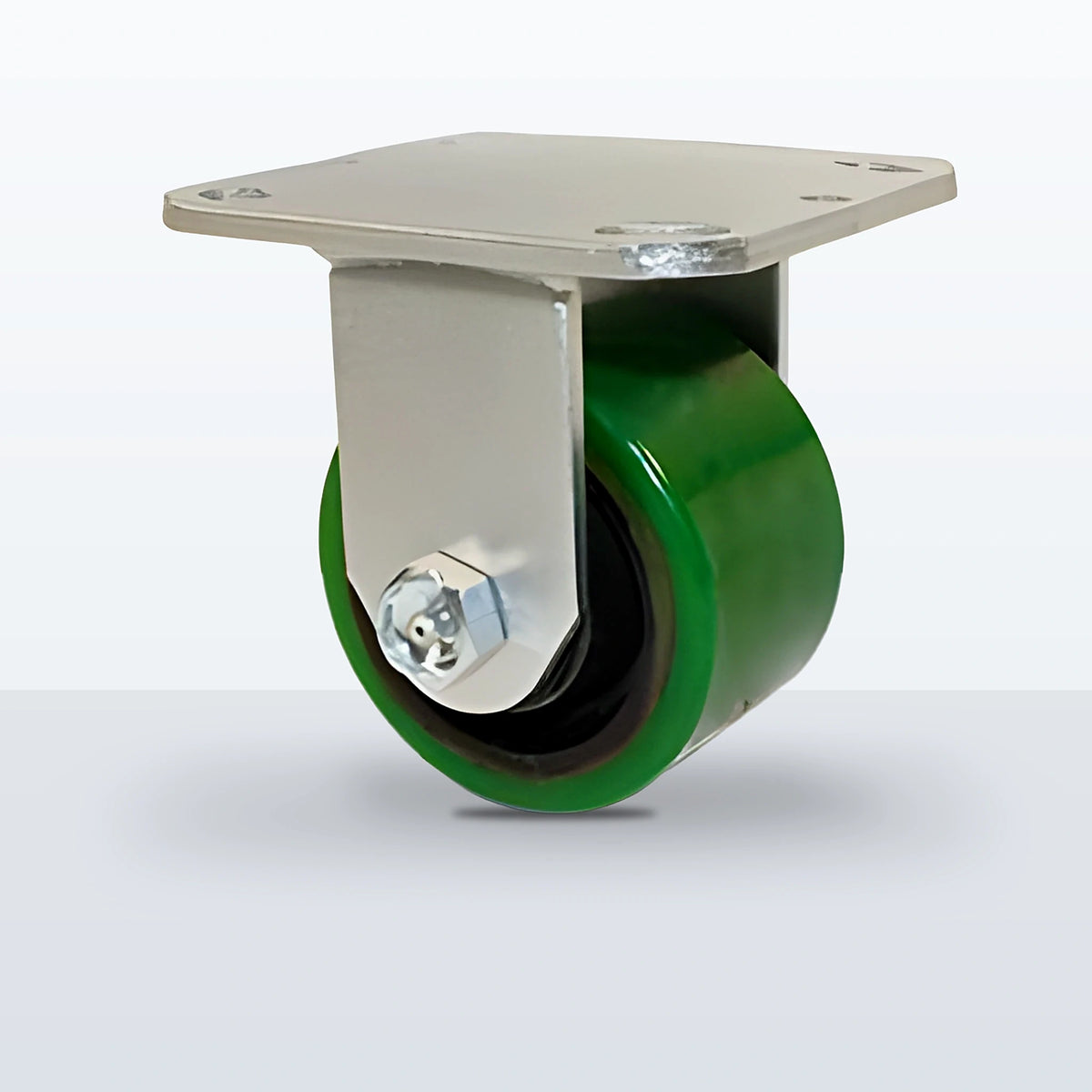 3-1/4" Polyurethane on Cast Iron Caster, Top Plate, 600 lb Capacity - Roller Bearing