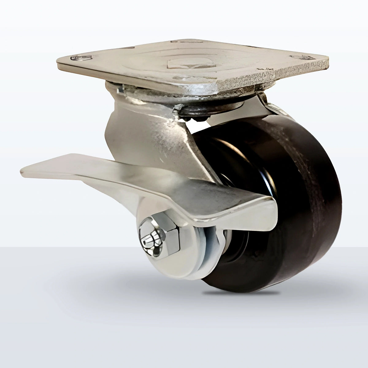 3-1/4" Phenolic Caster, Top Plate, 700 lb Capacity - Roller Bearing