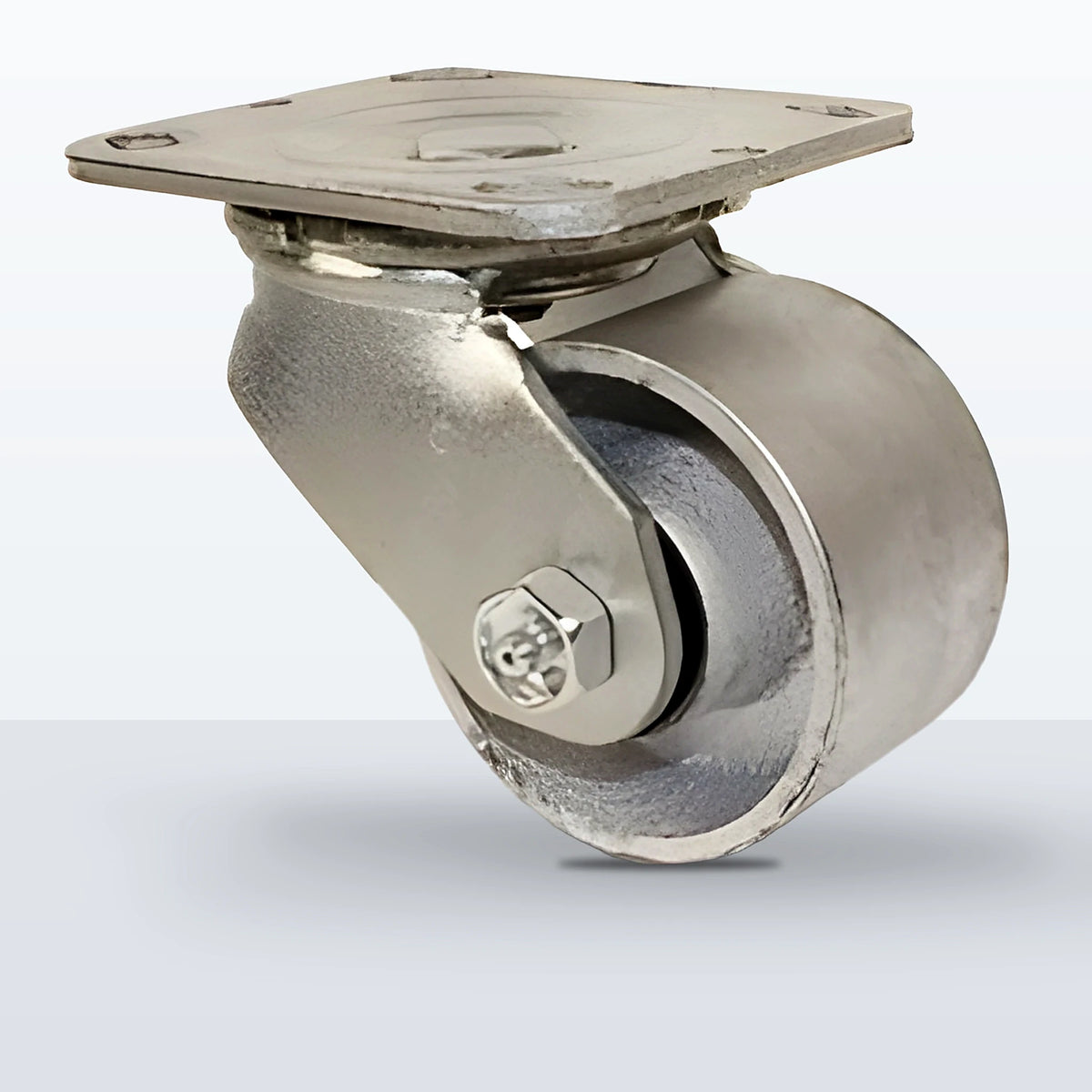 3-1/4" Cast Iron Caster, Top Plate, 700 lb Capacity - Roller Bearing