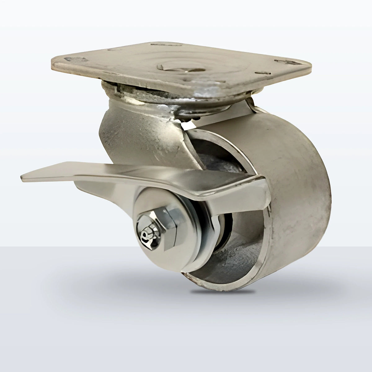 3-1/4" Cast Iron Caster, Top Plate, 700 lb Capacity - Roller Bearing