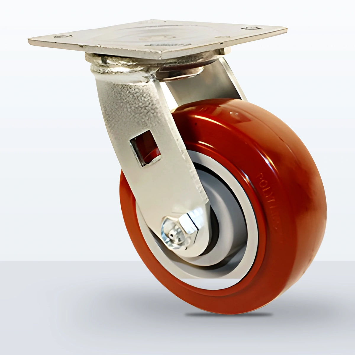 5" Polyurethane on Polypropylene Caster, Top Plate, 750 lb Capacity - Roller Bearing (10883)