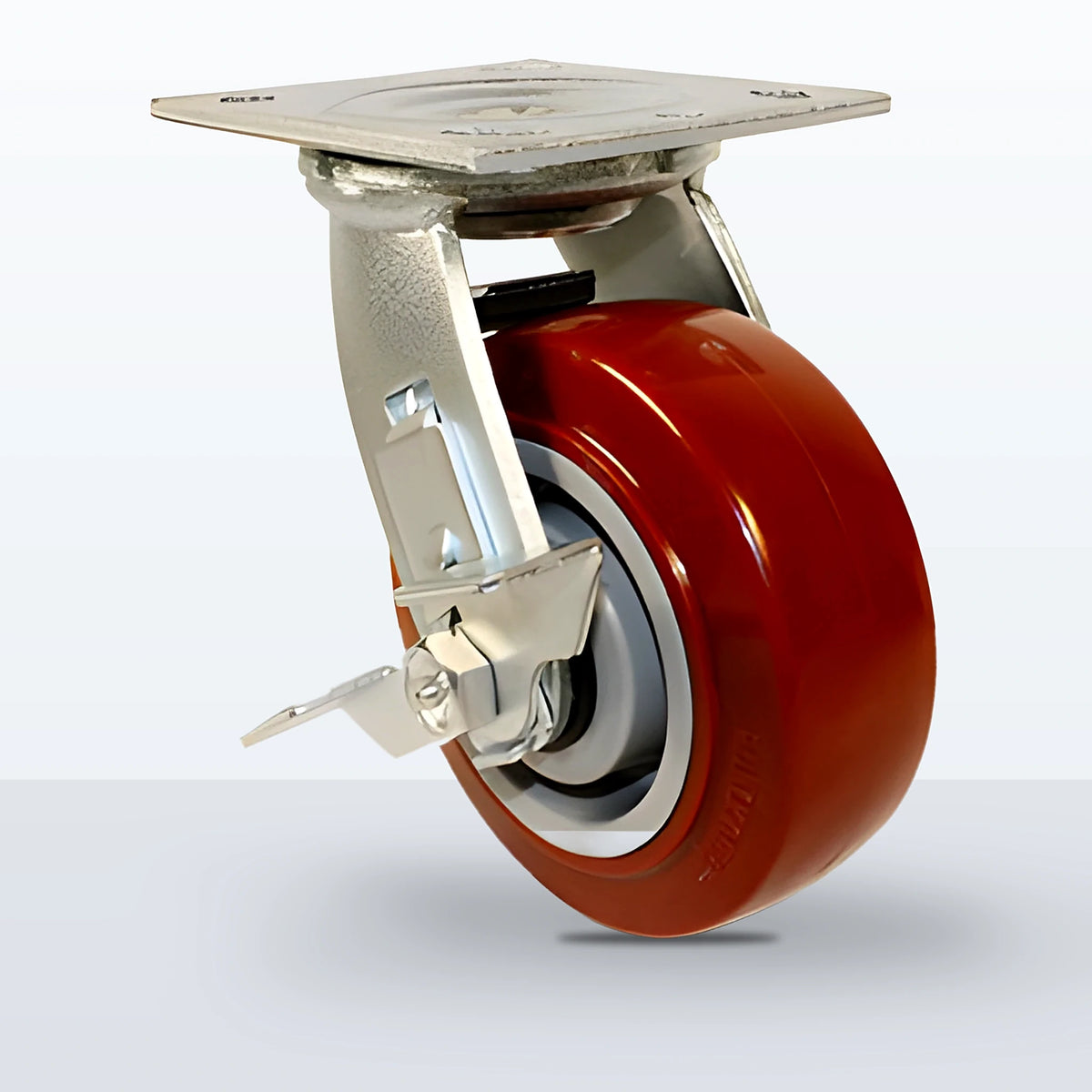 5" Polyurethane on Polypropylene Caster, Top Plate, 750 lb Capacity - Roller Bearing (10883)