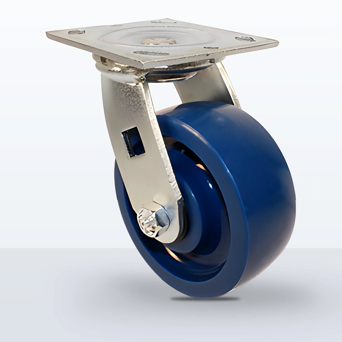 5" Solid Polyurethane Caster, Top Plate, 800 lb Capacity - Roller Bearing (10895)