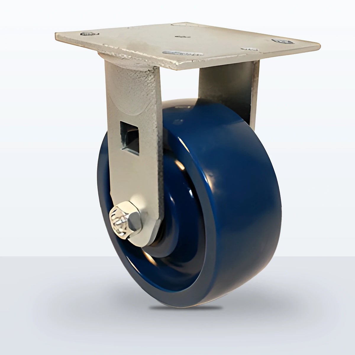 5" Solid Polyurethane Caster, Top Plate, 800 lb Capacity - Roller Bearing (10895)