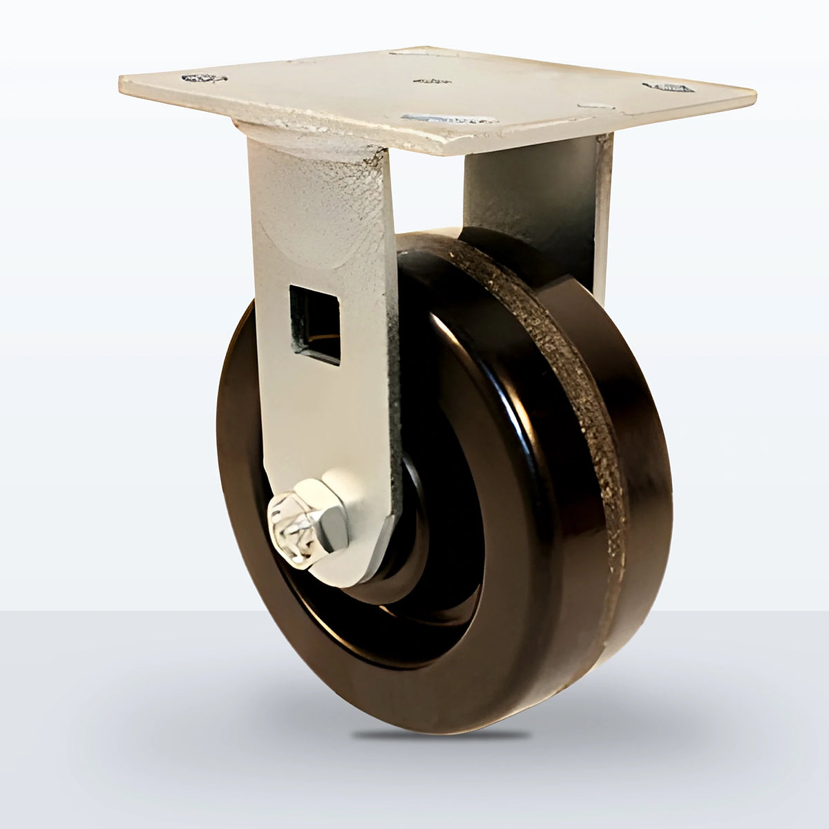 5" Phenolic Caster, Top Plate, 1000 lb Capacity - Roller Bearing, 4 X 4-1/2 Plate, 6-1/2" Overall Height