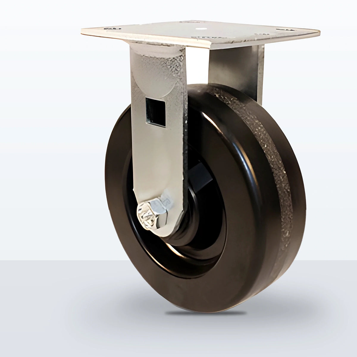 6" Phenolic Caster, Top Plate, 1200 lb Capacity - Roller Bearing, 4 X 4-1/2 Plate, 7-1/2" Overall Height