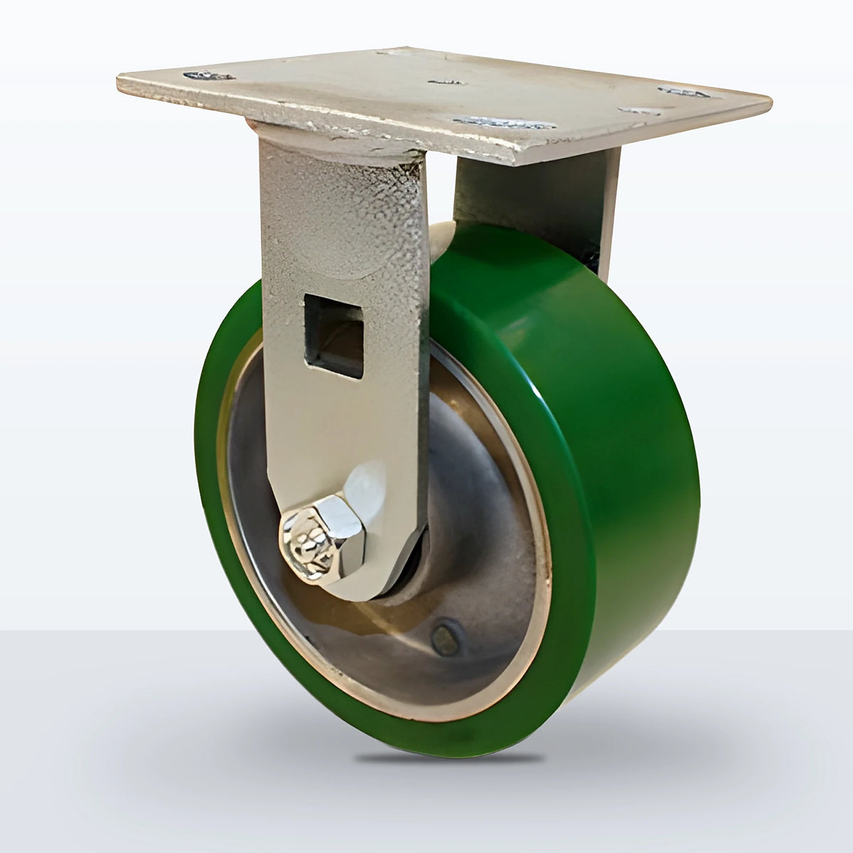 5" Polyurethane on Aluminum Caster, Top Plate, 900 lb Capacity - Roller Bearing, 4 X 4-1/2 Plate, 6-1/2" Overall Height