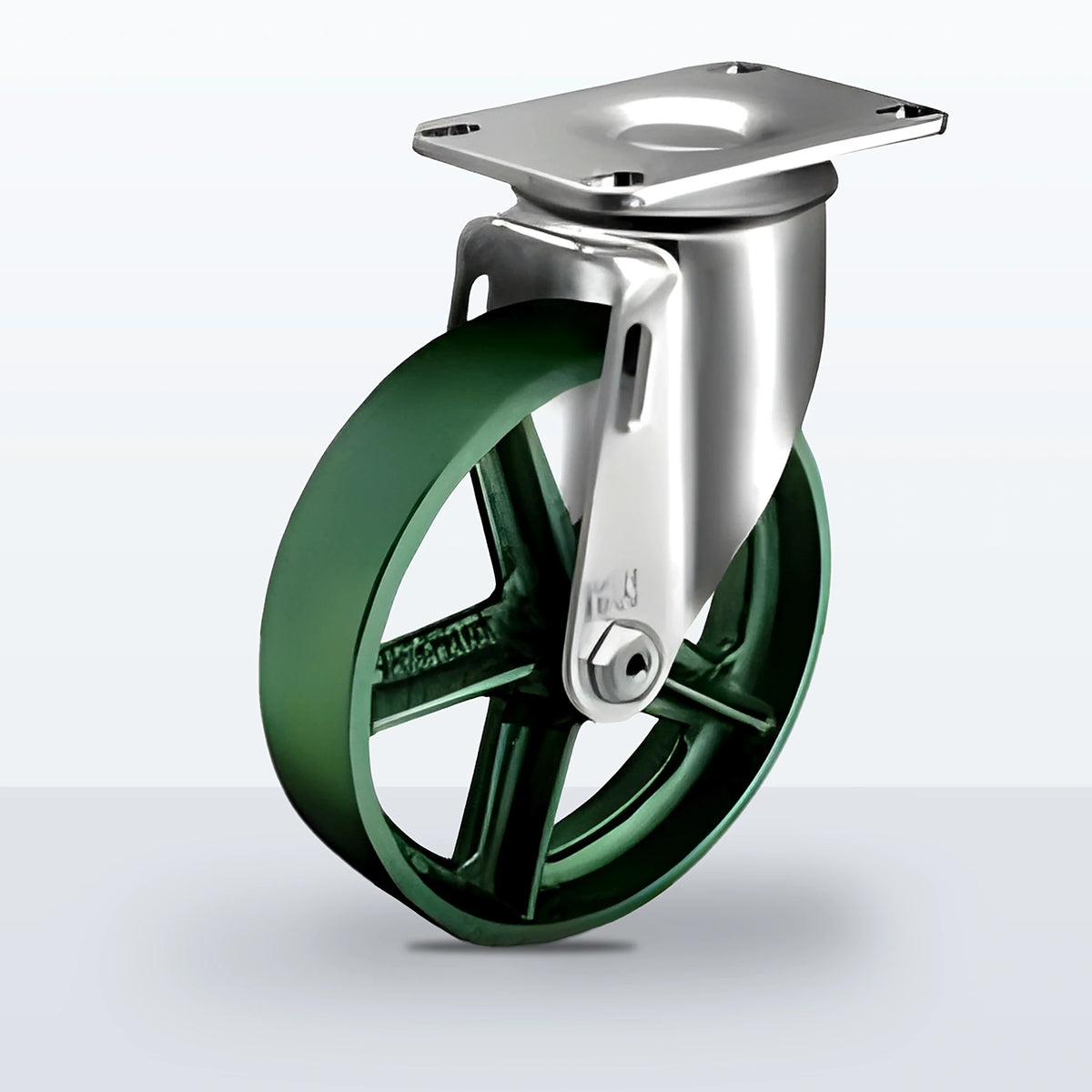 5" Semi Steel Caster, Top Plate, 300 lb Capacity - Plain, 2-1/2 X 3-5/8 Plate