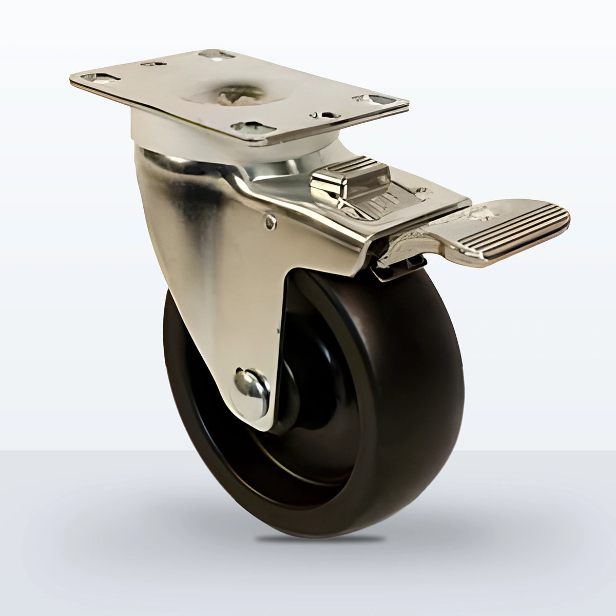4" Polyolefin Caster, Top Plate, 300 lb Capacity - Plain