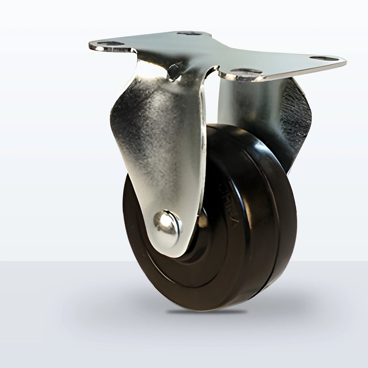 3" Soft Rubber Caster, Top Plate, 175 lb Capacity - Plain