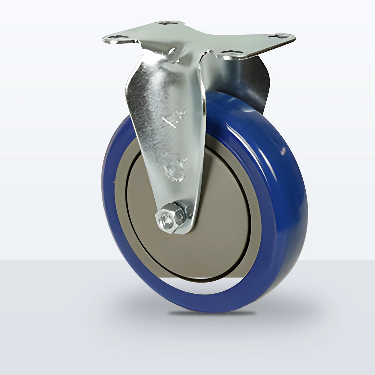 5" Polyurethane on Polypropylene Caster, Top Plate, 300 lb Capacity - Ball Bearing with Full Thread Guard