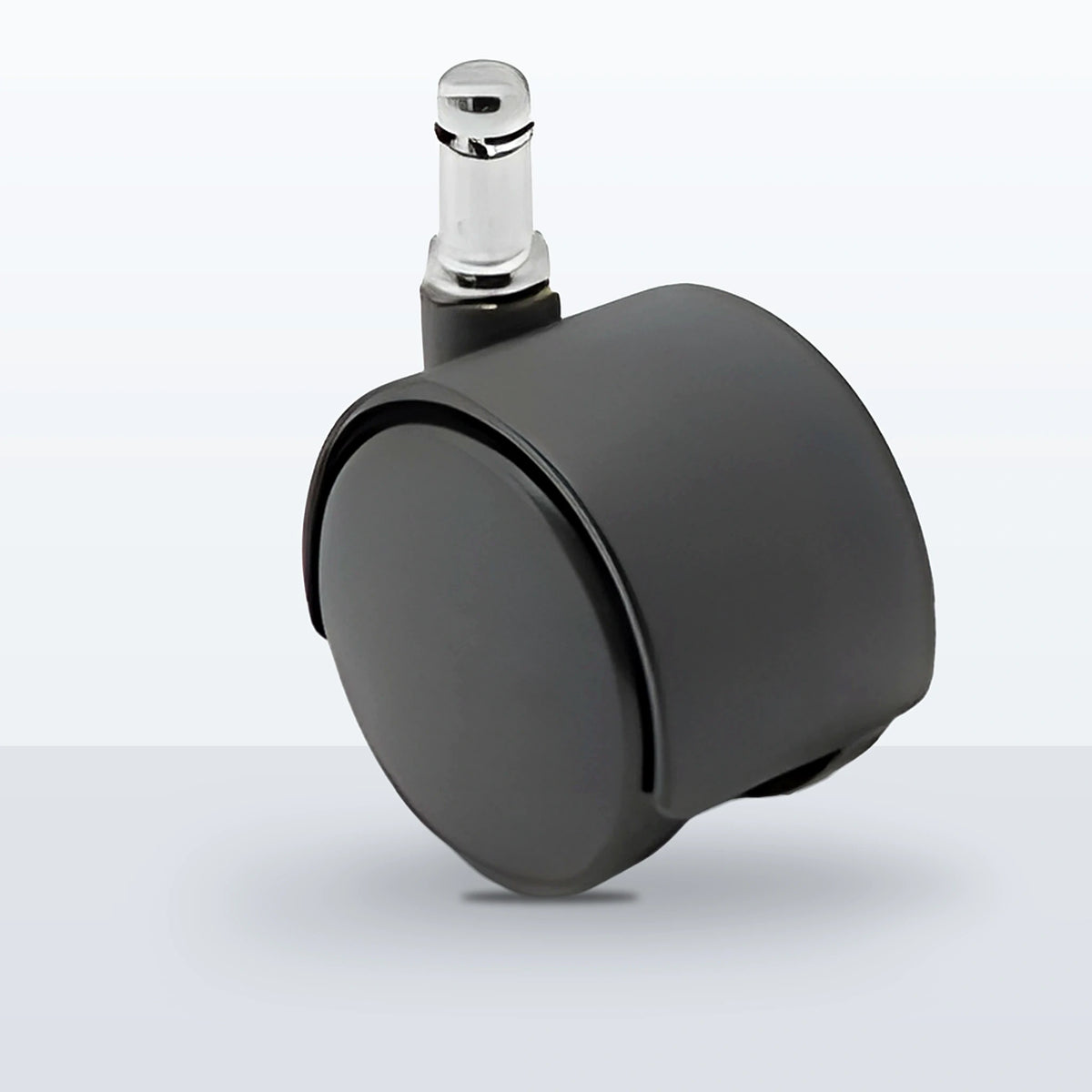 Premium Twin Wheel Caster, 50MM (1.9685") Wheel, Stem 7/16" X 1-7/16" GRIP RING, 75 lb Capacity