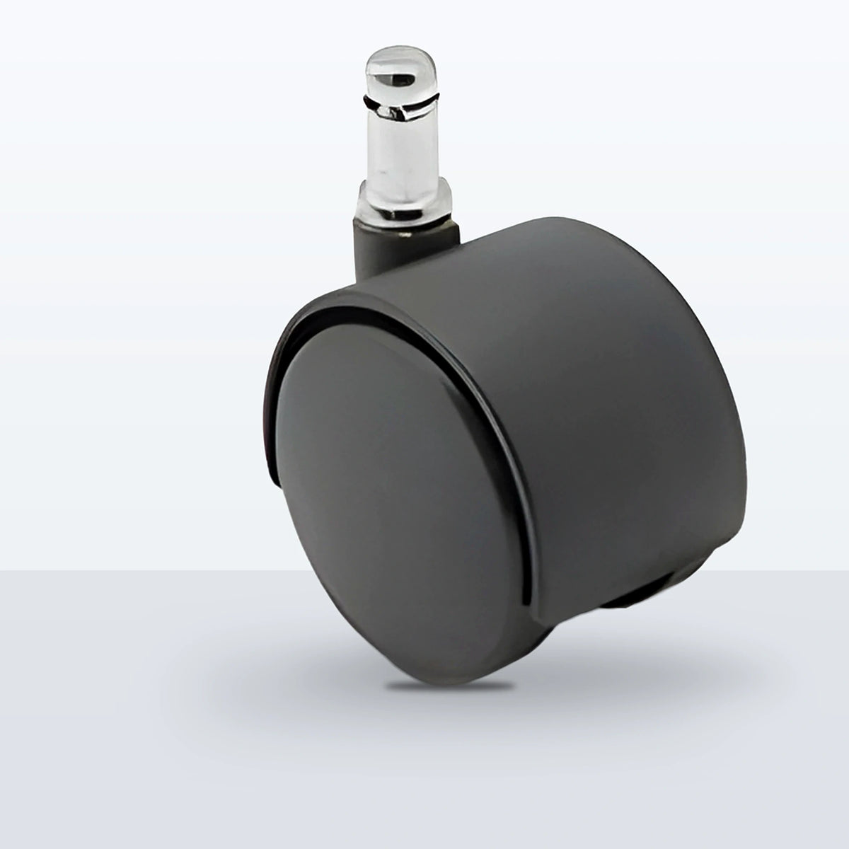 Premium Twin Wheel Caster, 50MM (1.9685") Wheel, Stem 3/8" X 1" GRIP RING, 75 lb Capacity